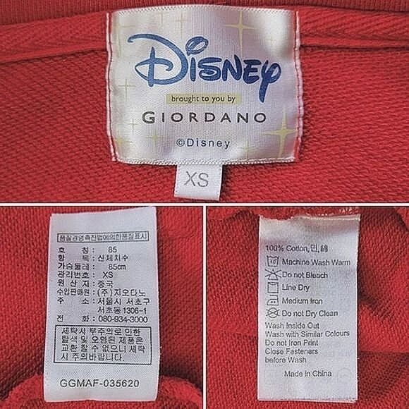Vtg Y2K red Mickey & Minnie Coney Island official Disney zip up hoodie - Picture 4 of 16